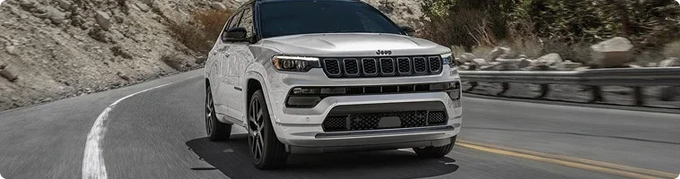 2026 Jeep Compass on a snowy road in the Shenango Valley